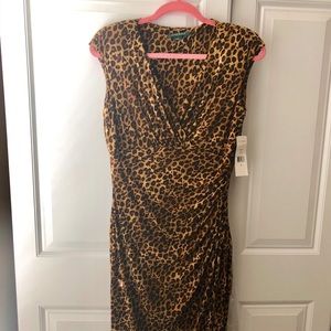 NWT RALPH LAUREN LEOPARD PRINT DRESS